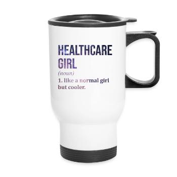 Santé - Tasse isotherme avec poignée - blanc - Devant