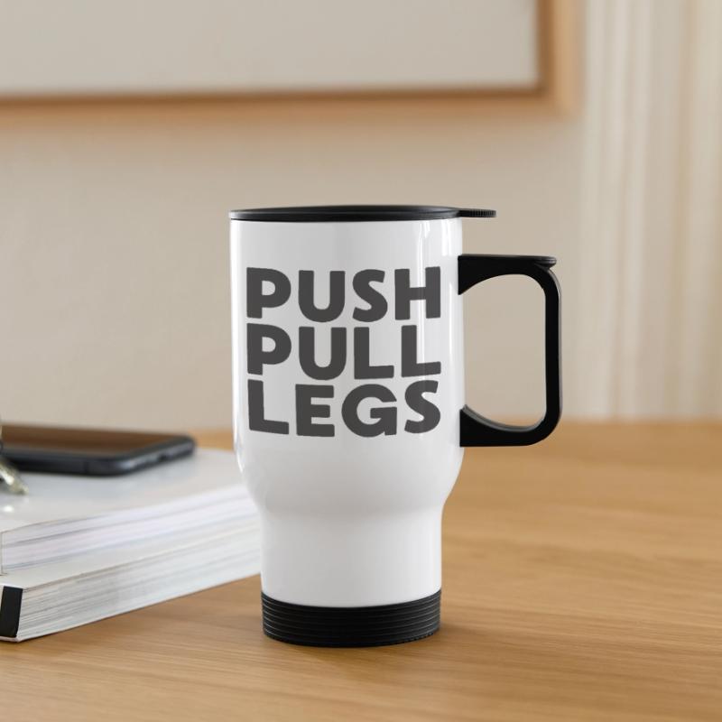 Push Pull Beine Repeat Trainingssplit Thermobecher mit Tragegriff