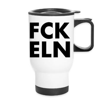 Fck eln - Thermal mug with handle - white - Front