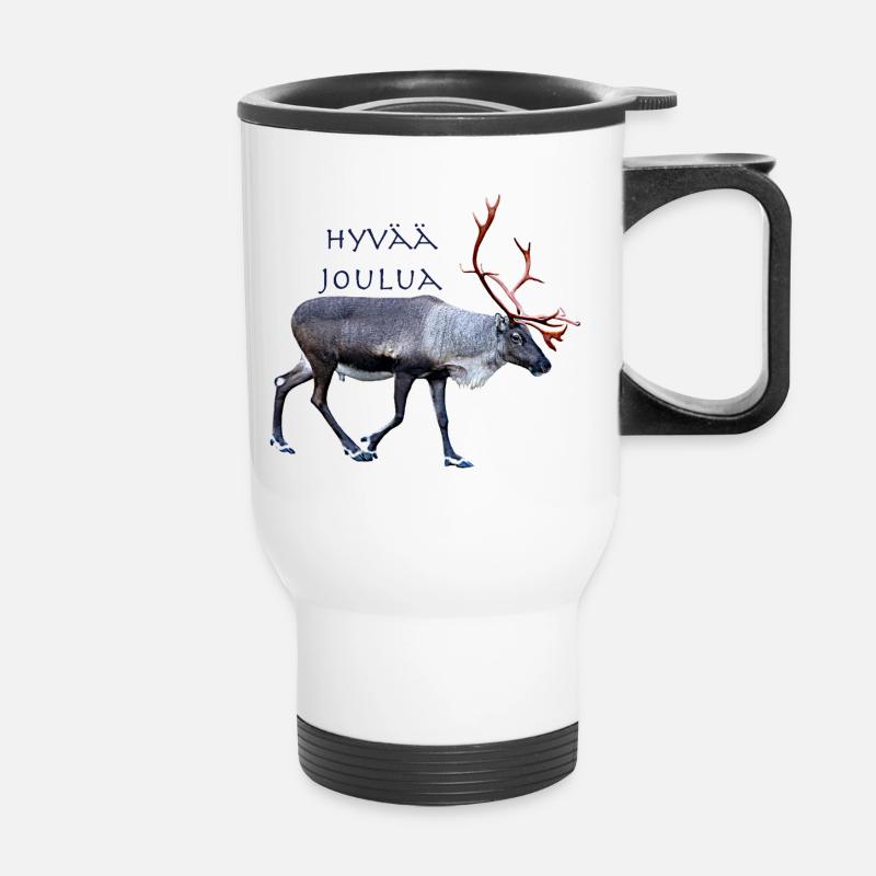 Hyvaa Joulua - Thermal mug with handle - white