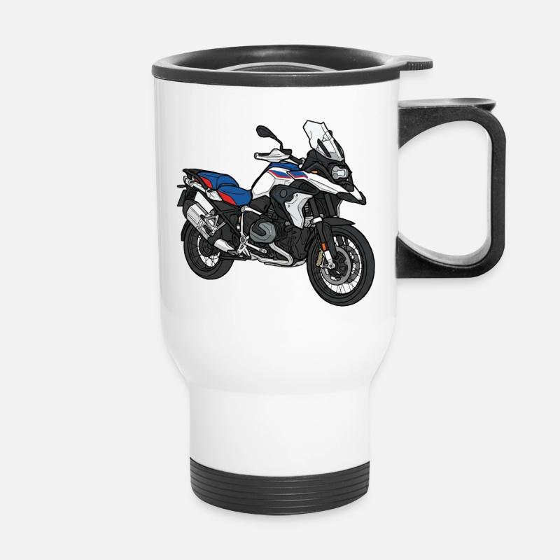 Motorcycle GS - Thermal mug with handle - white