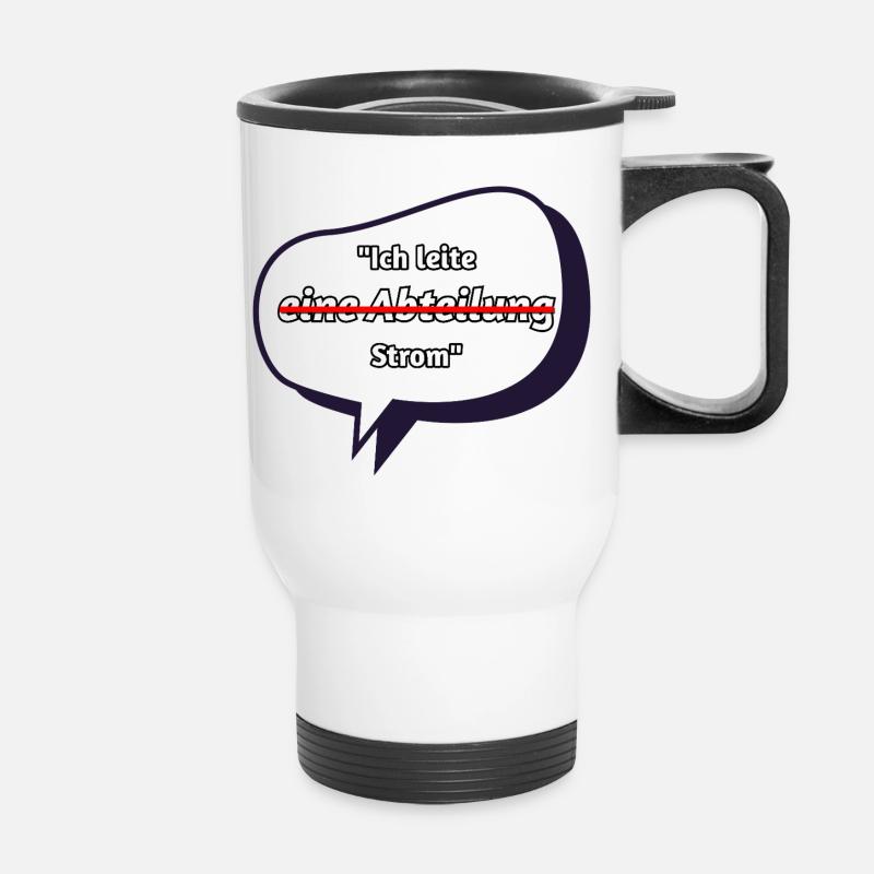 I Conduct Electricity Saying - Thermal mug with handle - white