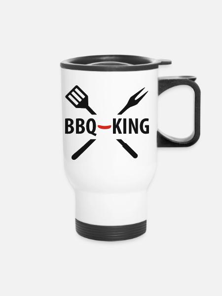 bbq king - Thermobecher mit Tragegriff - Weiß