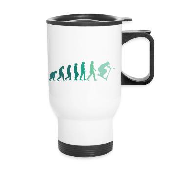 Pedal Scooter Stuntscooter Stunt Scooter Scooter Retro - Thermal mug with handle - white - Front