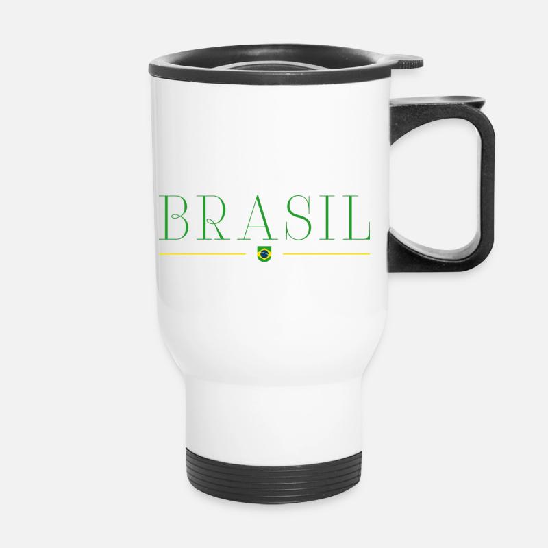 I love Brazil - Thermal mug with handle - white