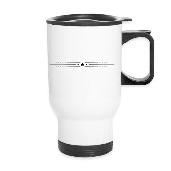 Élément de ligne d’étoile - Tasse isotherme avec poignée - blanc - Devant