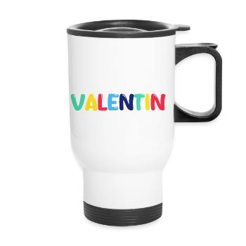 Name - Valentine - Thermal mug with handle - white - Front