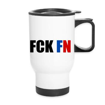 Fck fn - Thermobecher mit Tragegriff - Weiß - Vorne