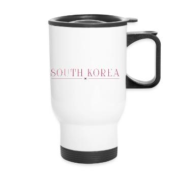 J’adore la Corée du Sud - Tasse isotherme avec poignée - blanc - Devant