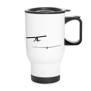 fschlepp glider glider flying glider pilot - Thermal mug with handle - white - Front