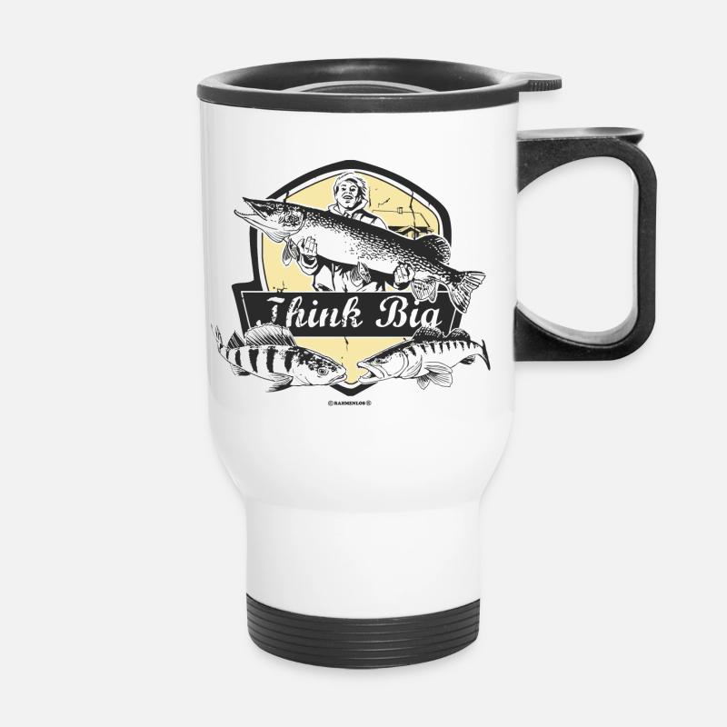 Angel Designs think big RAHMENLOS Geschenk - Thermobecher mit Tragegriff - Weiß