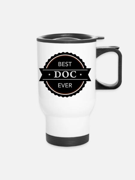 Best Doc ever - Thermobecher mit Tragegriff - Weiß