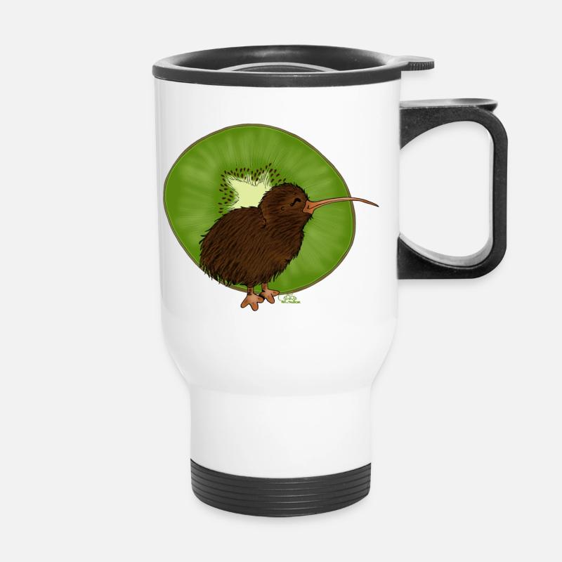 Kiwi ² - Thermal mug with handle - white