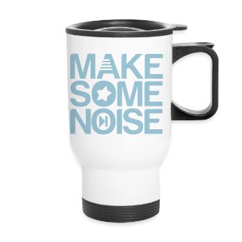 make some noise - Thermobecher mit Tragegriff - Weiß - Vorne