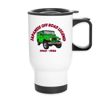 Japanese off-road legend green - Thermal mug with handle - white - Front