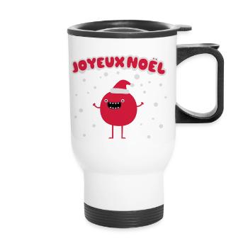 Joyeux Noël - Thermobecher mit Tragegriff - Weiß - Vorne