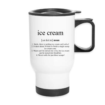 Crème Glacée - Tasse isotherme avec poignée - blanc - Devant