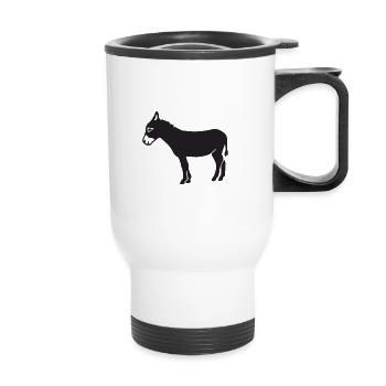 DONKEY - Thermal mug with handle - white - Front