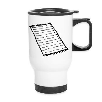 Tapis Cool Design - Tasse isotherme avec poignée - blanc - Devant