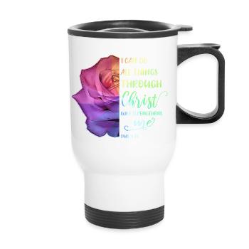 I Can Do All Things Through Christ LGBT Jésus - Tasse isotherme avec poignée - blanc - Devant
