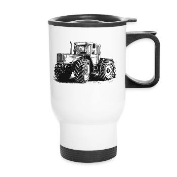 MB trac 1400 turbo | Traktor - Thermobecher mit Tragegriff - Weiß - Vorne