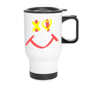 smile - Thermobecher mit Tragegriff - Weiß - Vorne