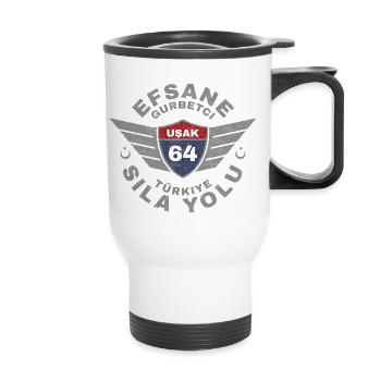Uşak - Thermal mug with handle - white - Front