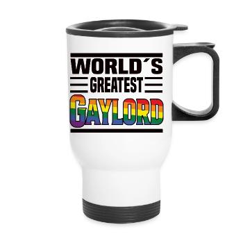 World's Greatest Gaylord - Thermobecher mit Tragegriff - Weiß - Vorne