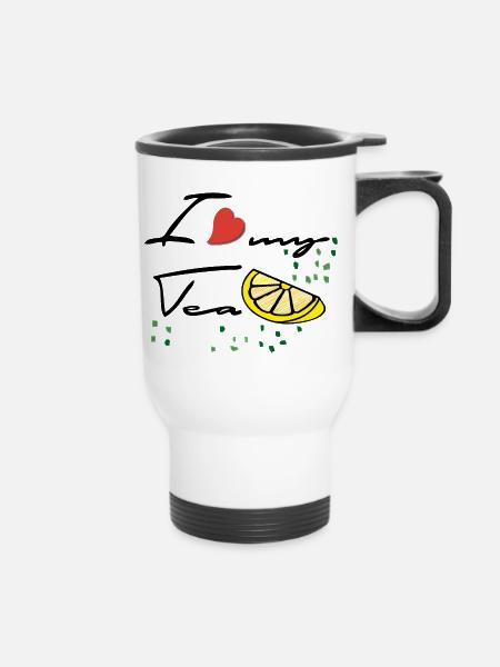 tea time - Thermobecher mit Tragegriff - Weiß