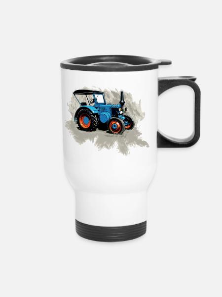 Traktor Lanz - Thermobecher mit Tragegriff - Weiß