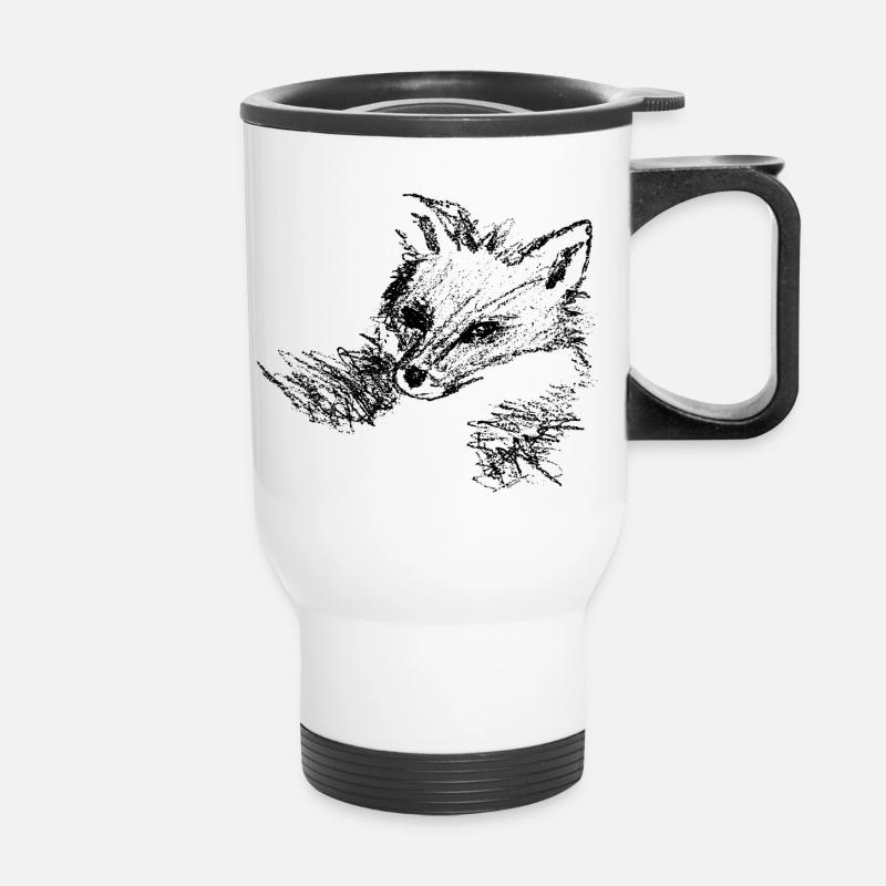 Fuchs - Thermobecher mit Tragegriff - Weiß