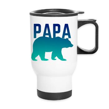 PAPA OURS - Tasse isotherme avec poignée - blanc - Devant