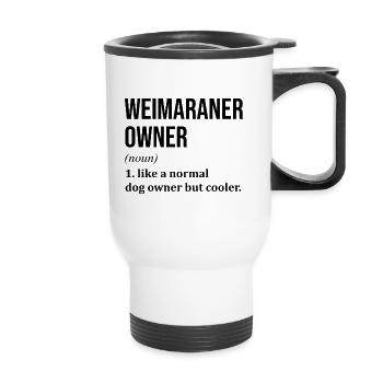Weimaraner - Thermobecher mit Tragegriff - Weiß - Vorne
