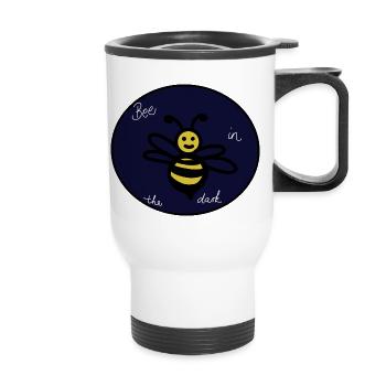 Bee in the dark - Thermobecher mit Tragegriff - Weiß - Vorne