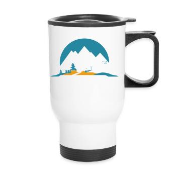 Saint-Gervais-les-Bains - Alpes - Tasse isotherme avec poignée - blanc - Devant