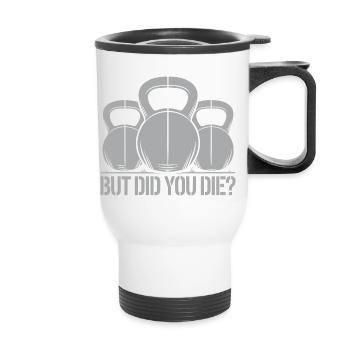 Motivation with humor for the gym - Thermal mug with handle - white - Front