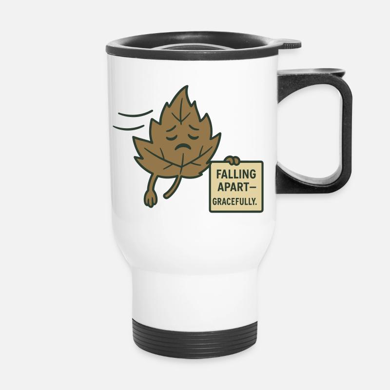 Falling Apart – Gracefully - Thermal mug with handle - white