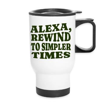 Alexa, Skip to the Weekend - Thermobecher mit Tragegriff - Weiß - Vorne