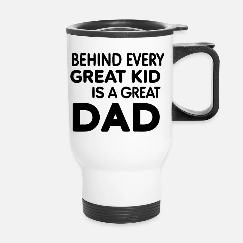 Abstract Geometric Pattern in Monochrome - Thermal mug with handle - white