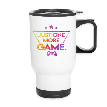Just_one_more_game_-_star_ - Thermal mug with handle - white - Front