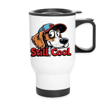 Still Cool Dog - Thermal mug with handle - white - Front