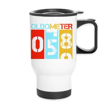 Oldometer 58 Retro Vintage Birthday Level Up - Thermal mug with handle - white - Front