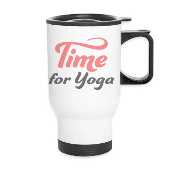 Yoga - Thermobecher mit Tragegriff - Weiß - Vorne