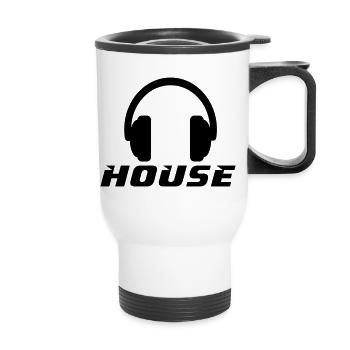 House - Thermal mug with handle - white - Front