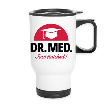 Doktor - Thermobecher mit Tragegriff - Weiß - Vorne