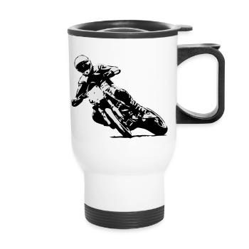 Supermoto - Supermotard - Tasse isotherme avec poignée - blanc - Devant