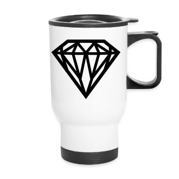 diamond - Diamant - Thermobecher mit Tragegriff - Weiß - Vorne