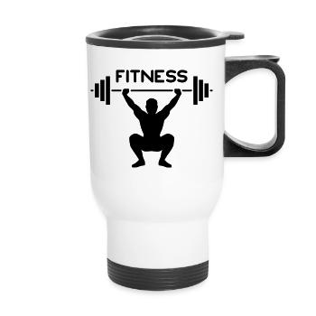 Remise en forme M - Tasse isotherme avec poignée - blanc - Devant