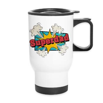 Superdad - Thermobecher mit Tragegriff - Weiß - Vorne