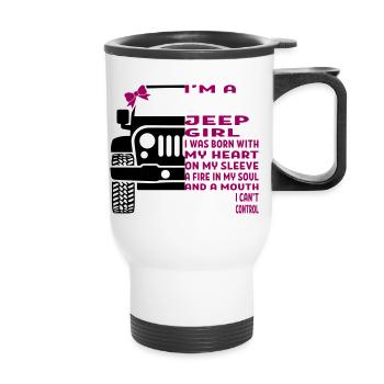 I'm A Jeep Girl - Tasse isotherme avec poignée - blanc - Devant